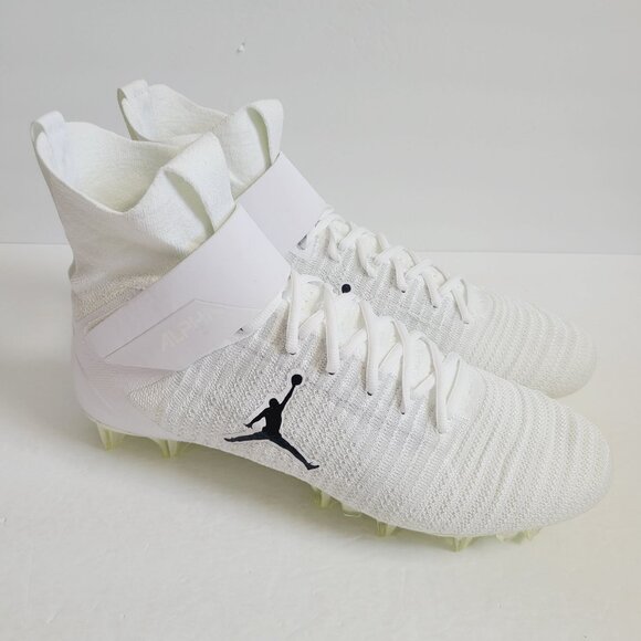 NEW Nike Jordan Alpha Menace Elite 2 Football Cleats CV1664-103 Size 14 White